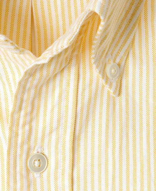 Vintage Ivy 黃色條紋 Oxford 鈕扣領襯衫