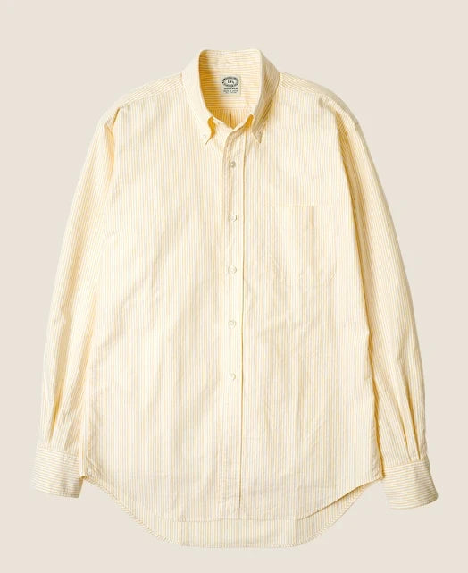 Vintage Ivy 黃色條紋 Oxford 鈕扣領襯衫