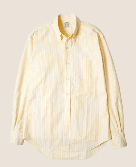 Vintage Ivy 黃色條紋 Oxford 鈕扣領襯衫