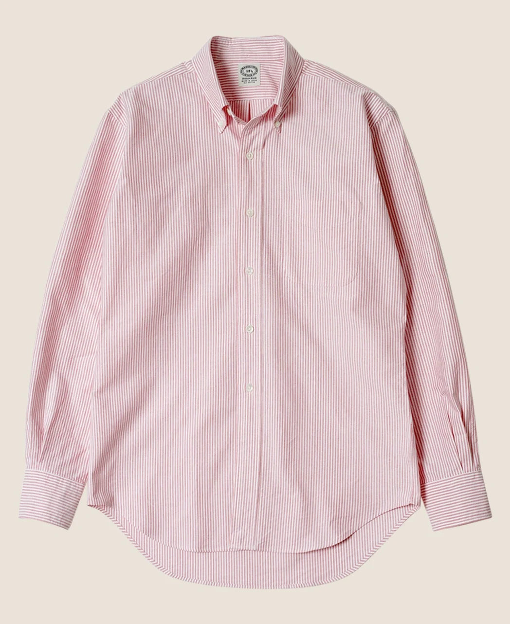 Vintage Ivy 粉紅條紋 Oxford 鈕扣領襯衫