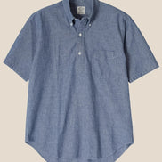 Vintage Ivy 5.5oz 藍色 Chambray 套頭鈕扣領襯衫