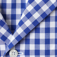 Kamakura Classics 藍色 Gingham Check 復古開領襯衫