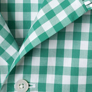 Kamakura Classics 綠色 Gingham Check 復古開領襯衫