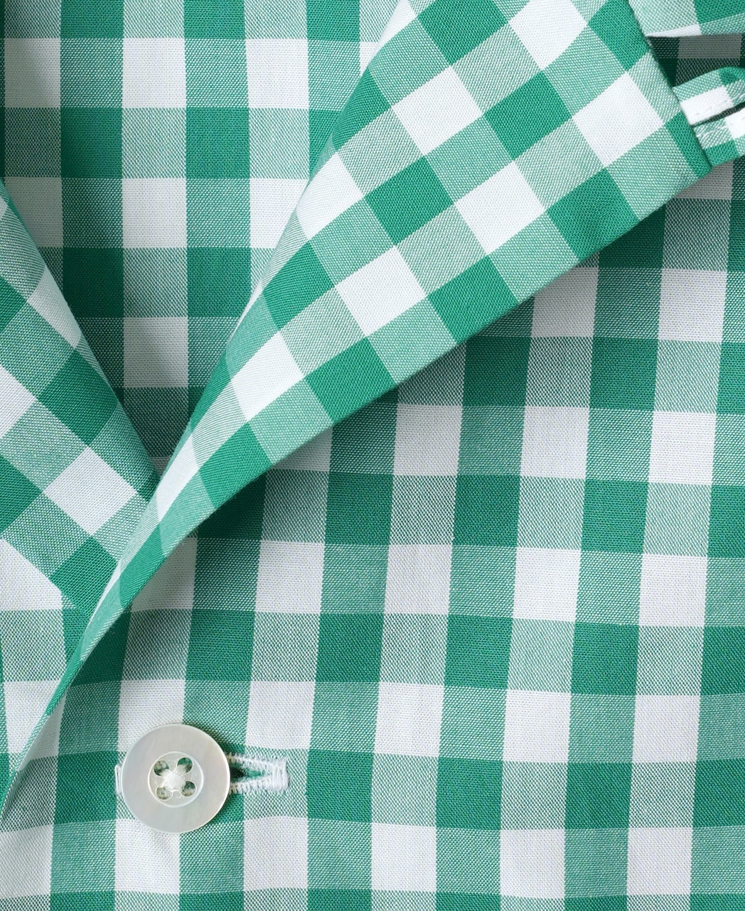 Kamakura Classics 綠色 Gingham Check 復古開領襯衫