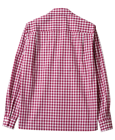 Kamakura Classics 紅色 Gingham Check 復古開領襯衫