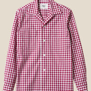 Kamakura Classics 紅色 Gingham Check 復古開領襯衫