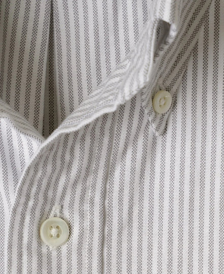 Vintage Ivy 灰色條紋 Oxford 鈕扣領襯衫