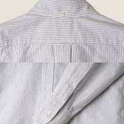 Vintage Ivy 灰色條紋 Oxford 鈕扣領襯衫