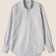 Vintage Ivy 灰色條紋 Oxford 鈕扣領襯衫