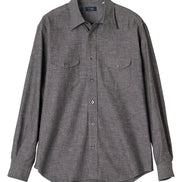 雙口袋Black Chambray 工裝襯衫